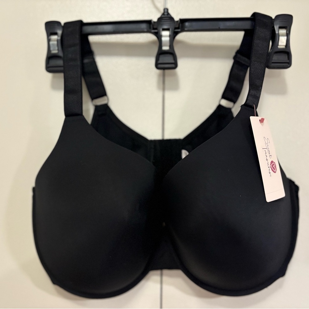 Secret Treasures Black Full Coverage Bra Adjustable Comfort - Picture 2 of 5